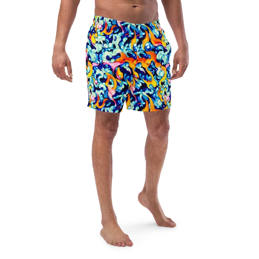 Saturated Splash on Swim Trunks — Front