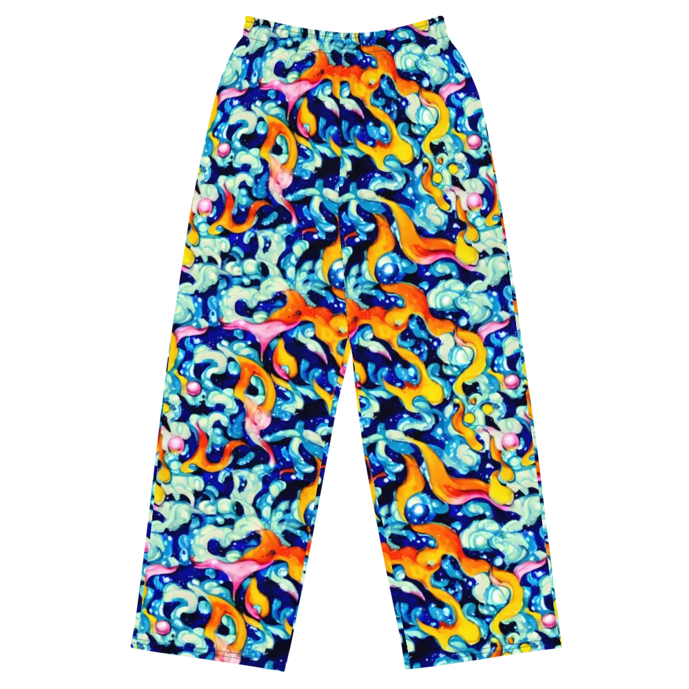 Saturated Splash on Wide-Leg Pants — Front