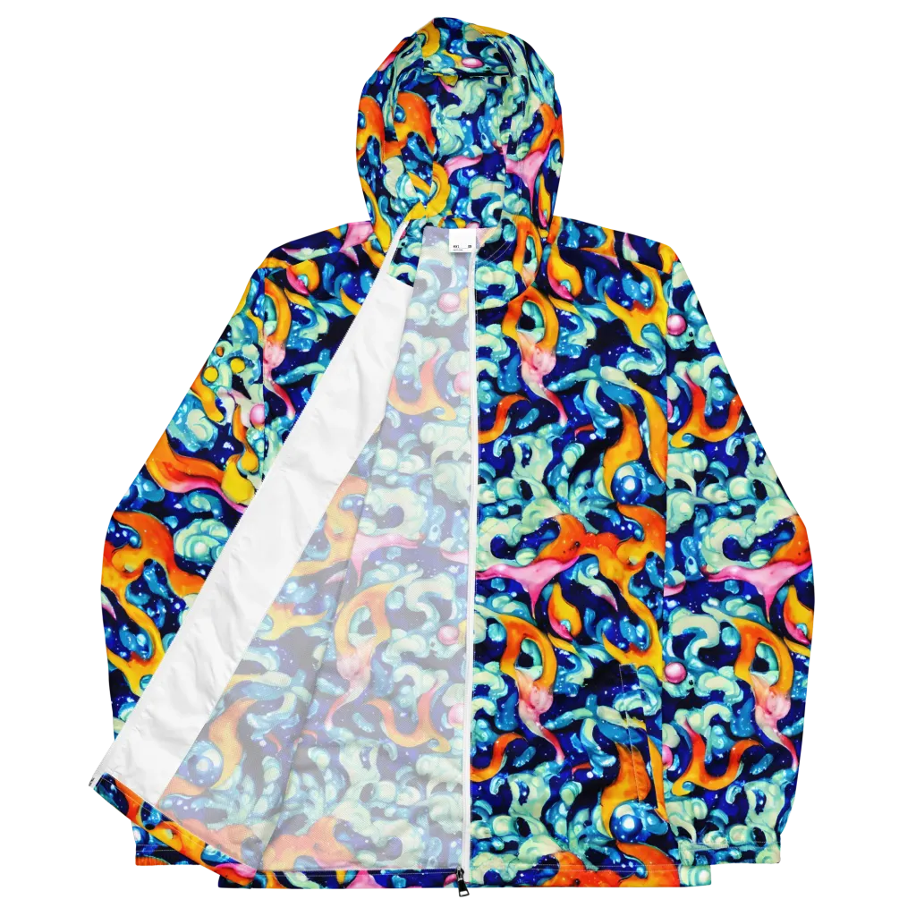 Saturated Splash on Men's Windbreaker — Front