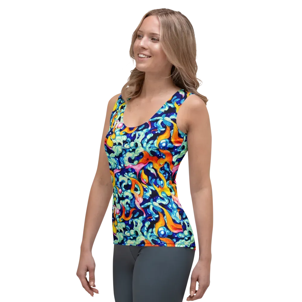 Saturated Splash on Women's Tank Top — Left Front