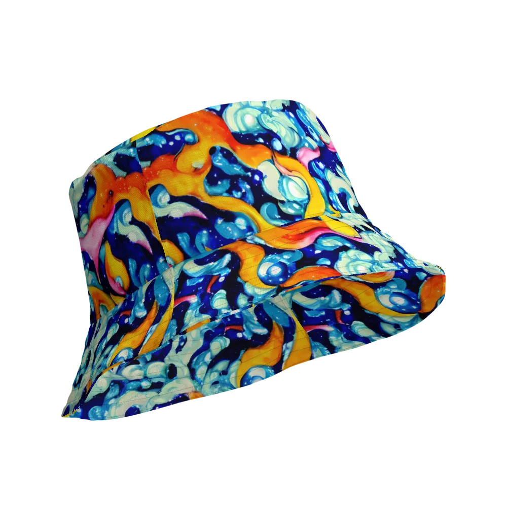 Saturated Splash on Reversible Bucket Hat — Product details Outside