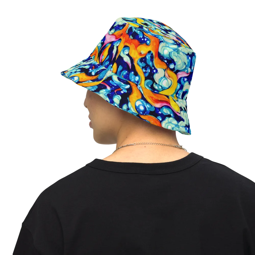 Saturated Splash on Reversible Bucket Hat — Back Inside