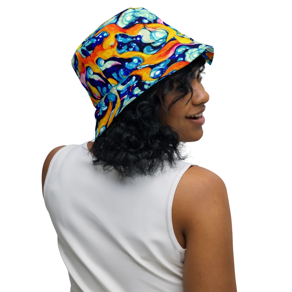 Saturated Splash on Reversible Bucket Hat — Right Outside