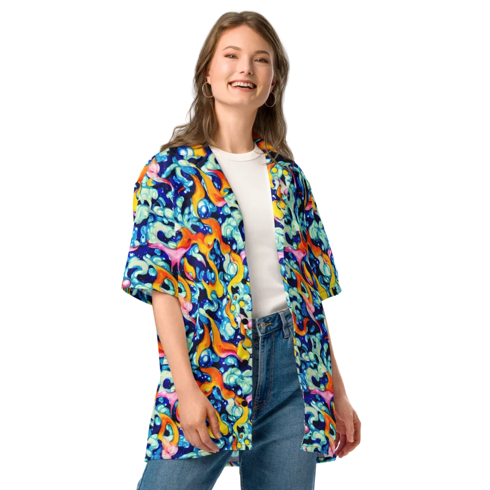 Saturated Splash on Button Shirt — Front