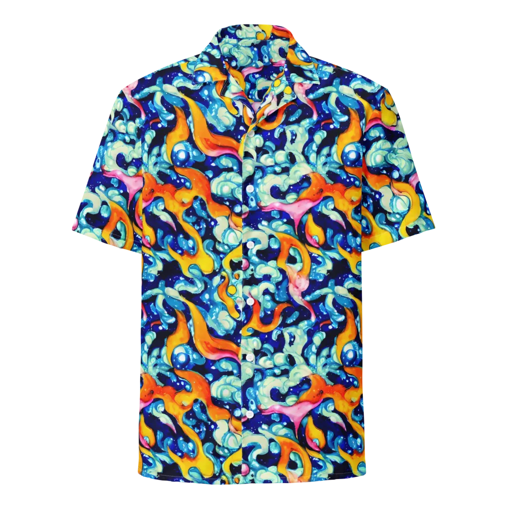 Saturated Splash on Button Shirt — Front