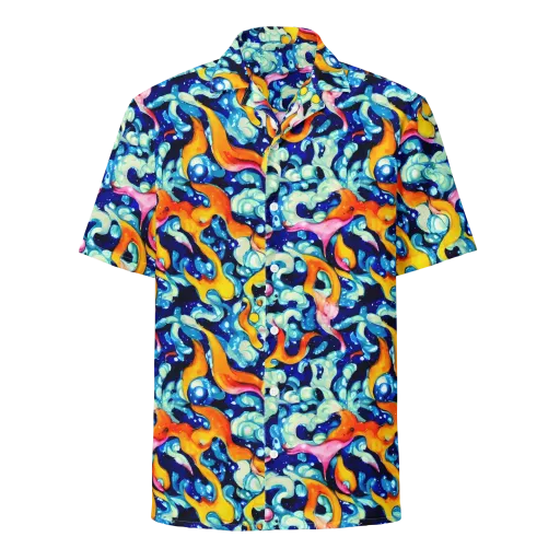 Saturated Splash on a Button Shirt