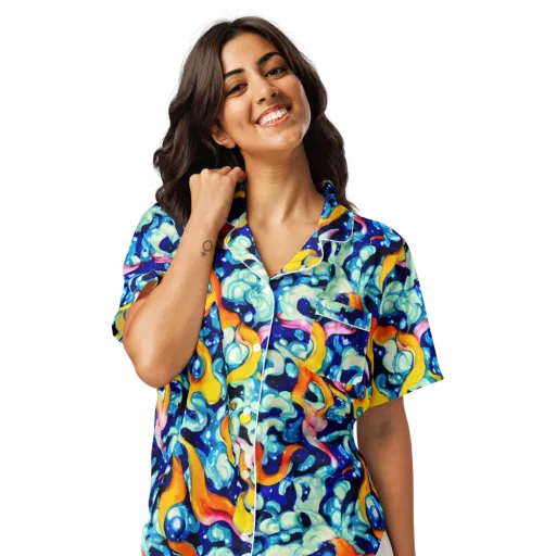 Saturated Splash on a Women's Short Sleeve Pajama Top