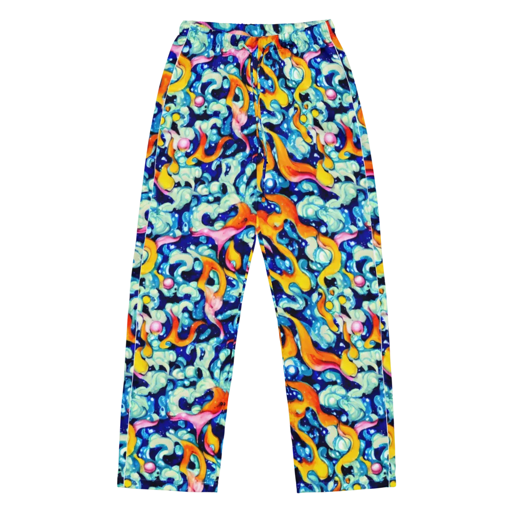Saturated Splash on Women's Pajama Pants — Front