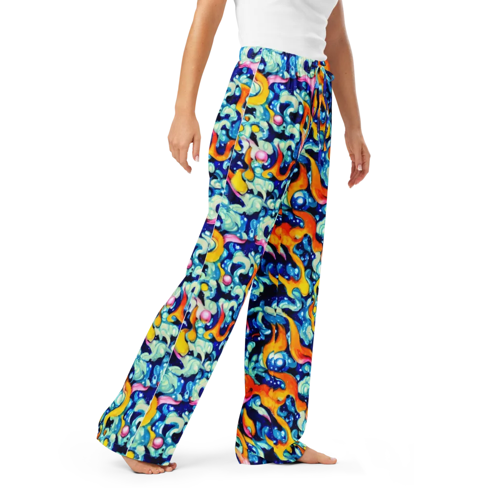 Saturated Splash on Women's Pajama Pants — Right Front