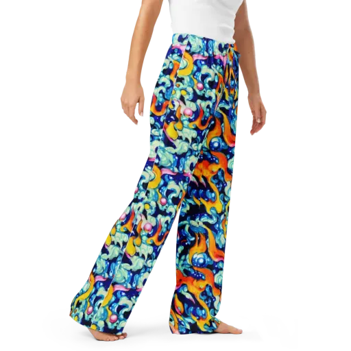Saturated Splash on a Women's Pajama Pants