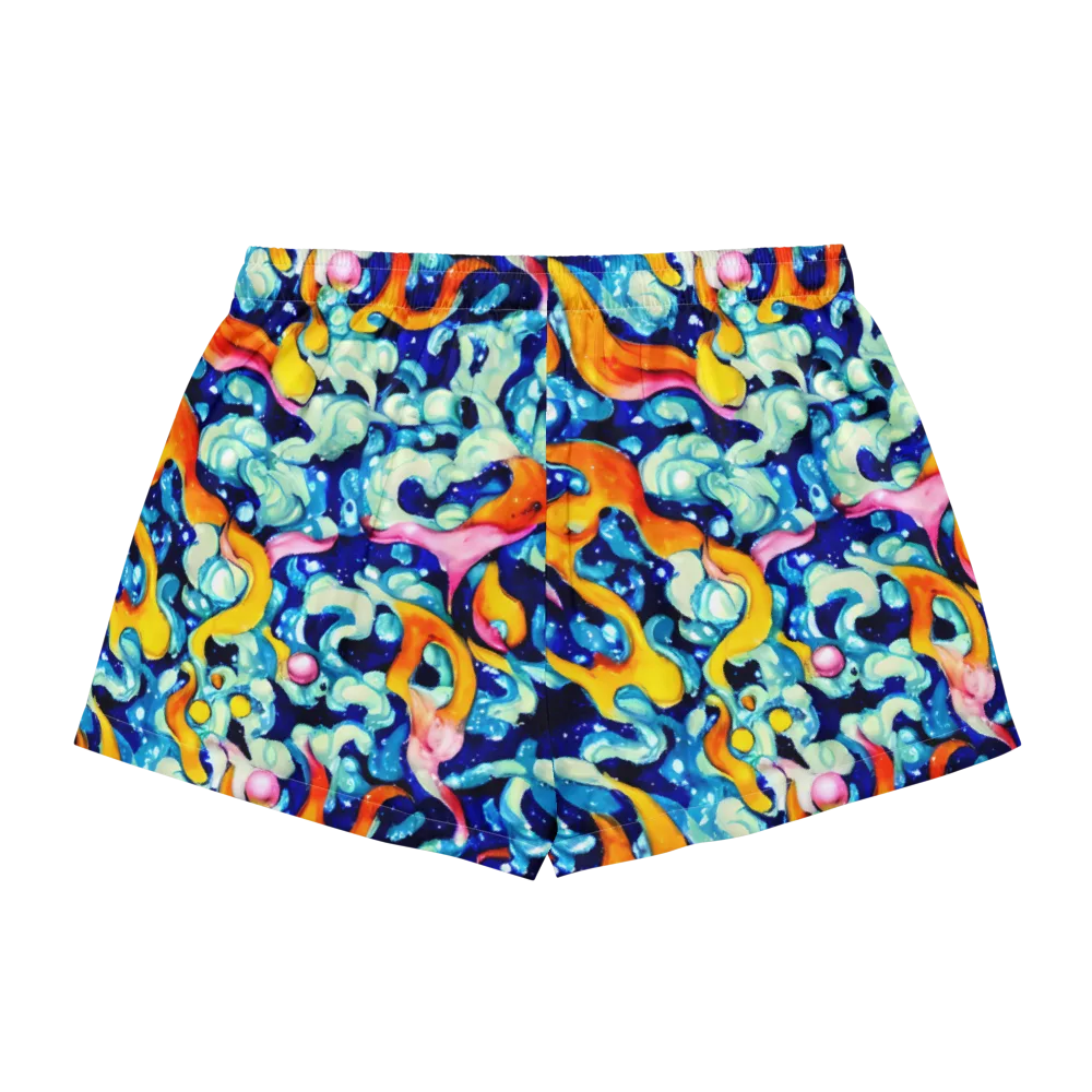 Saturated Splash on Women's Pajama Shorts — Back