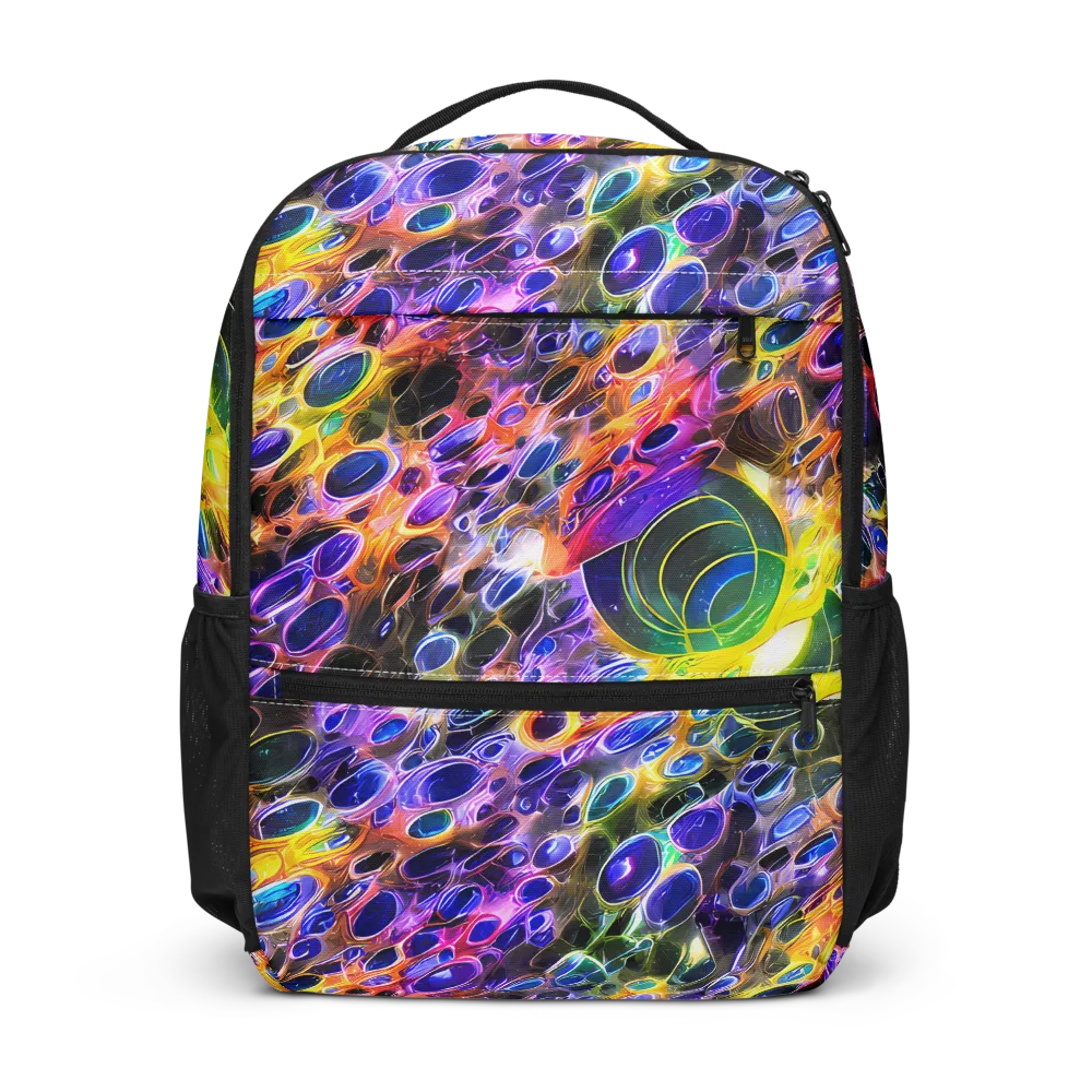 Neon Orbits on Utility Backpack — Front