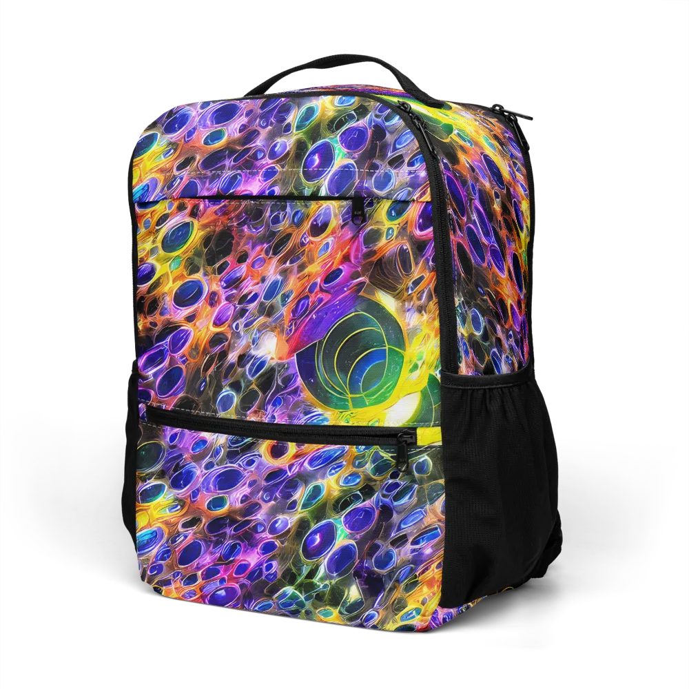 Neon Orbits on Utility Backpack — Left Front