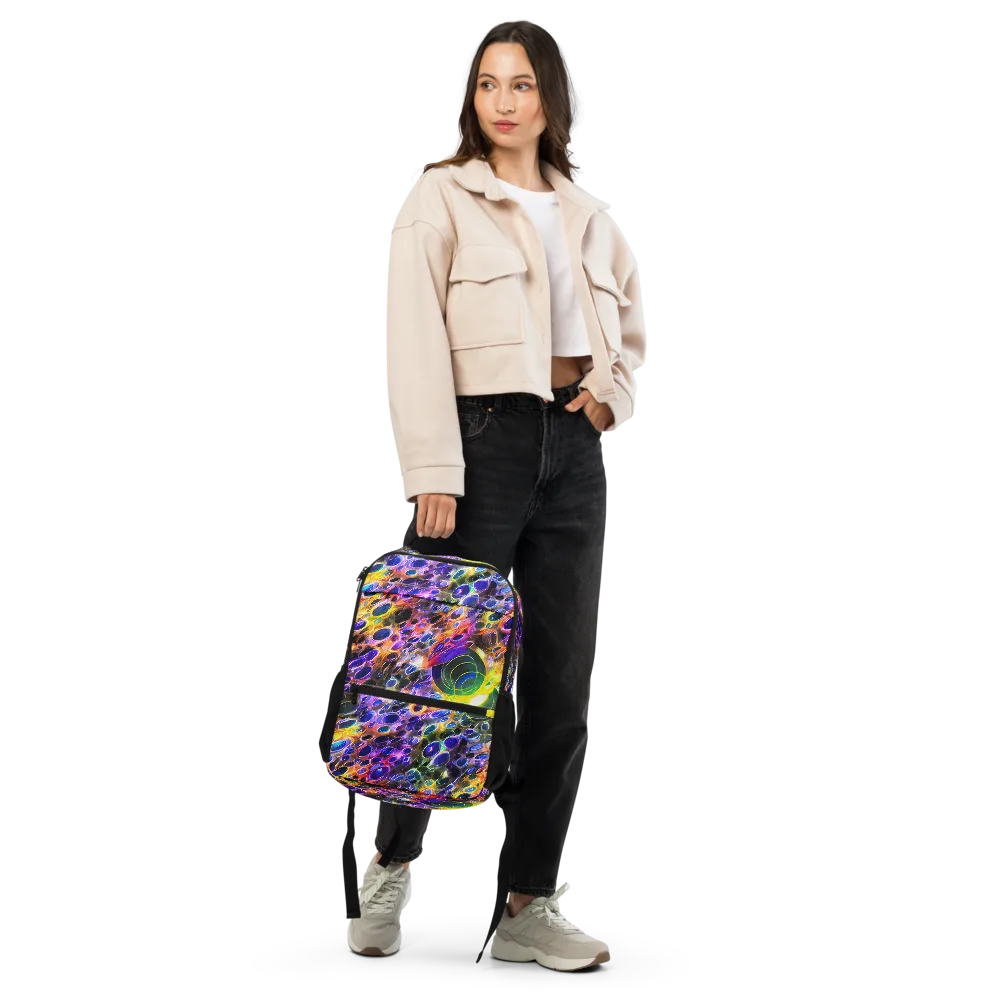 Neon Orbits on Utility Backpack — Front