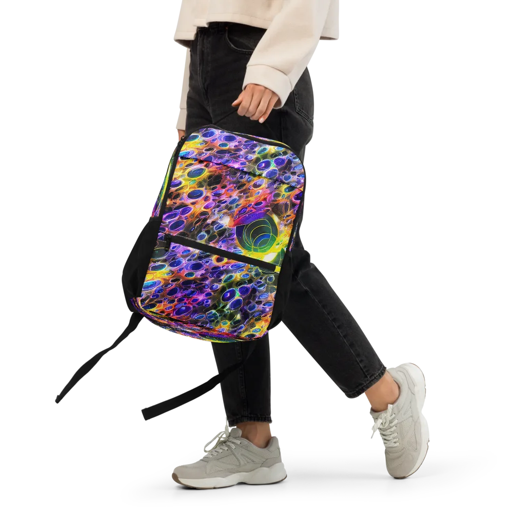 Neon Orbits on Utility Backpack — Front