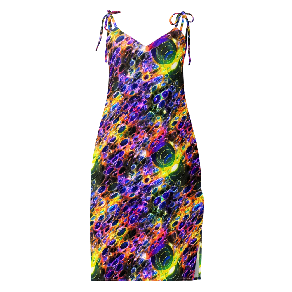 Neon Orbits on Slip Dress — Front