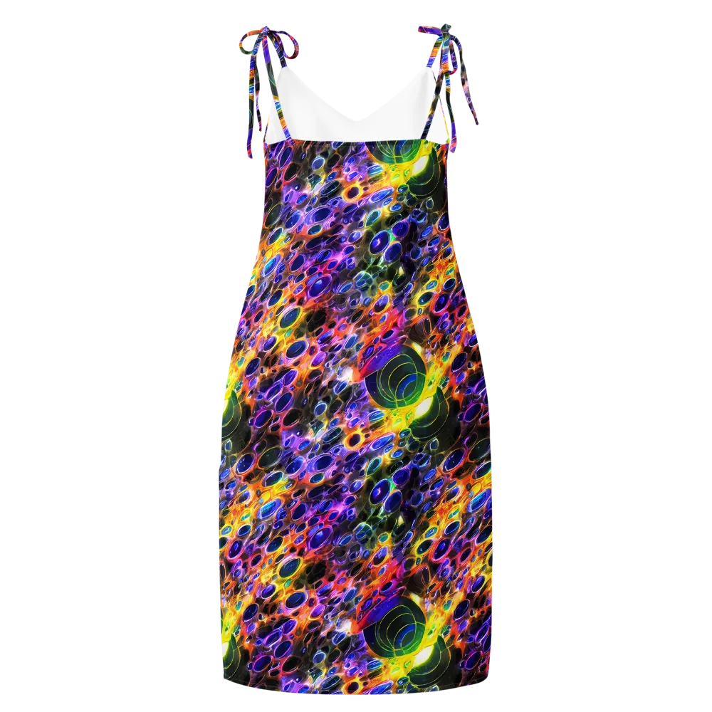 Neon Orbits on Slip Dress — Back