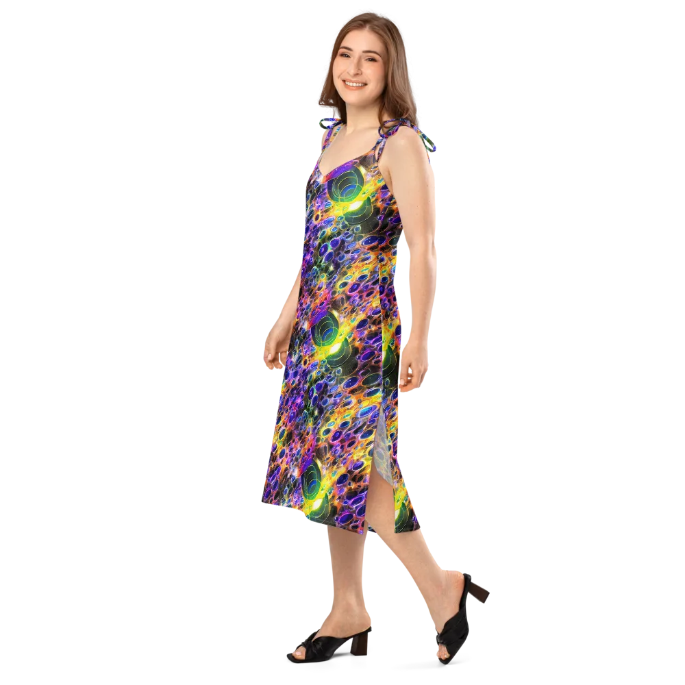 Neon Orbits on Slip Dress — Left Front