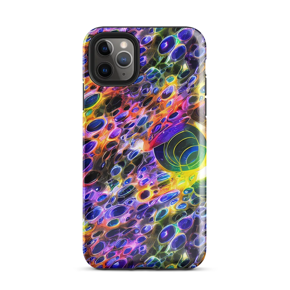 Neon Orbits on Tough Case for iPhone® — Front