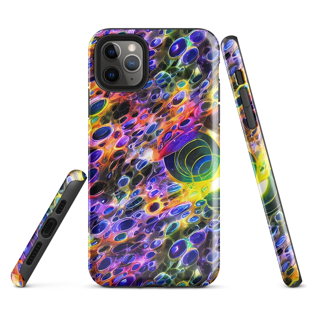 Neon Orbits on Tough Case for iPhone® — Front
