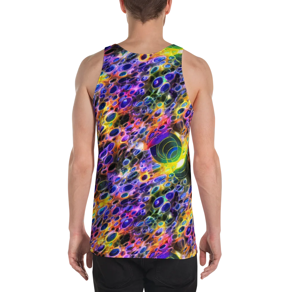 Neon Orbits on Men's Tank Top — Back