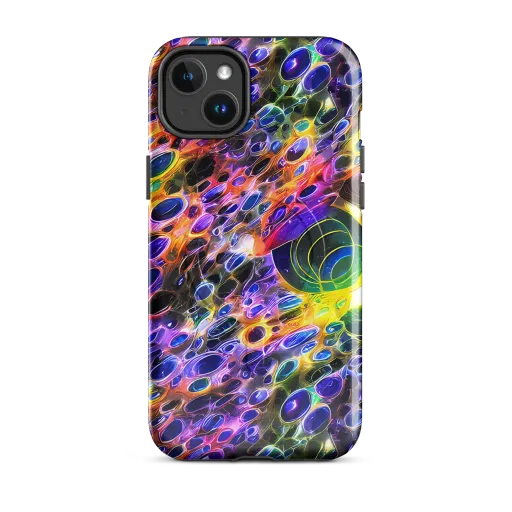 Neon Orbits on a MagSafe Tough Case for iPhone®