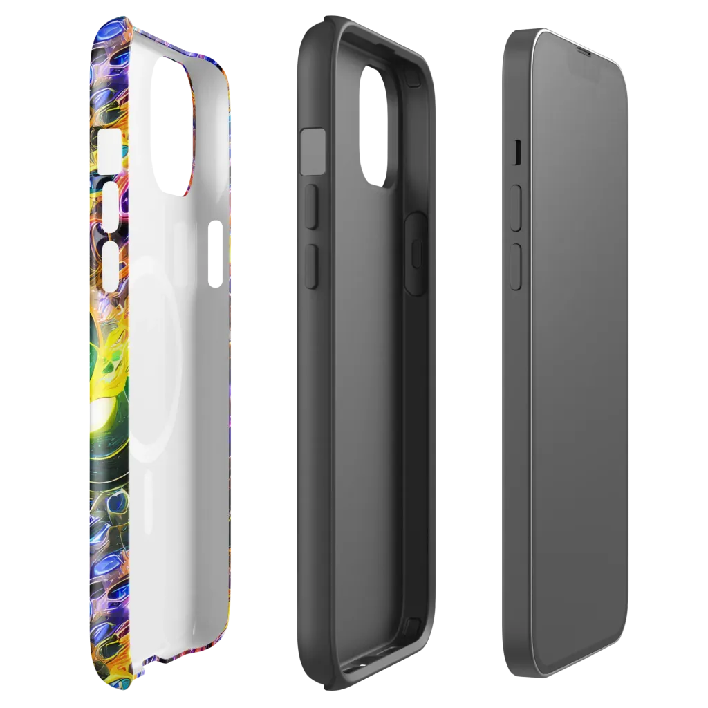 Neon Orbits on MagSafe Tough Case for iPhone® — Front
