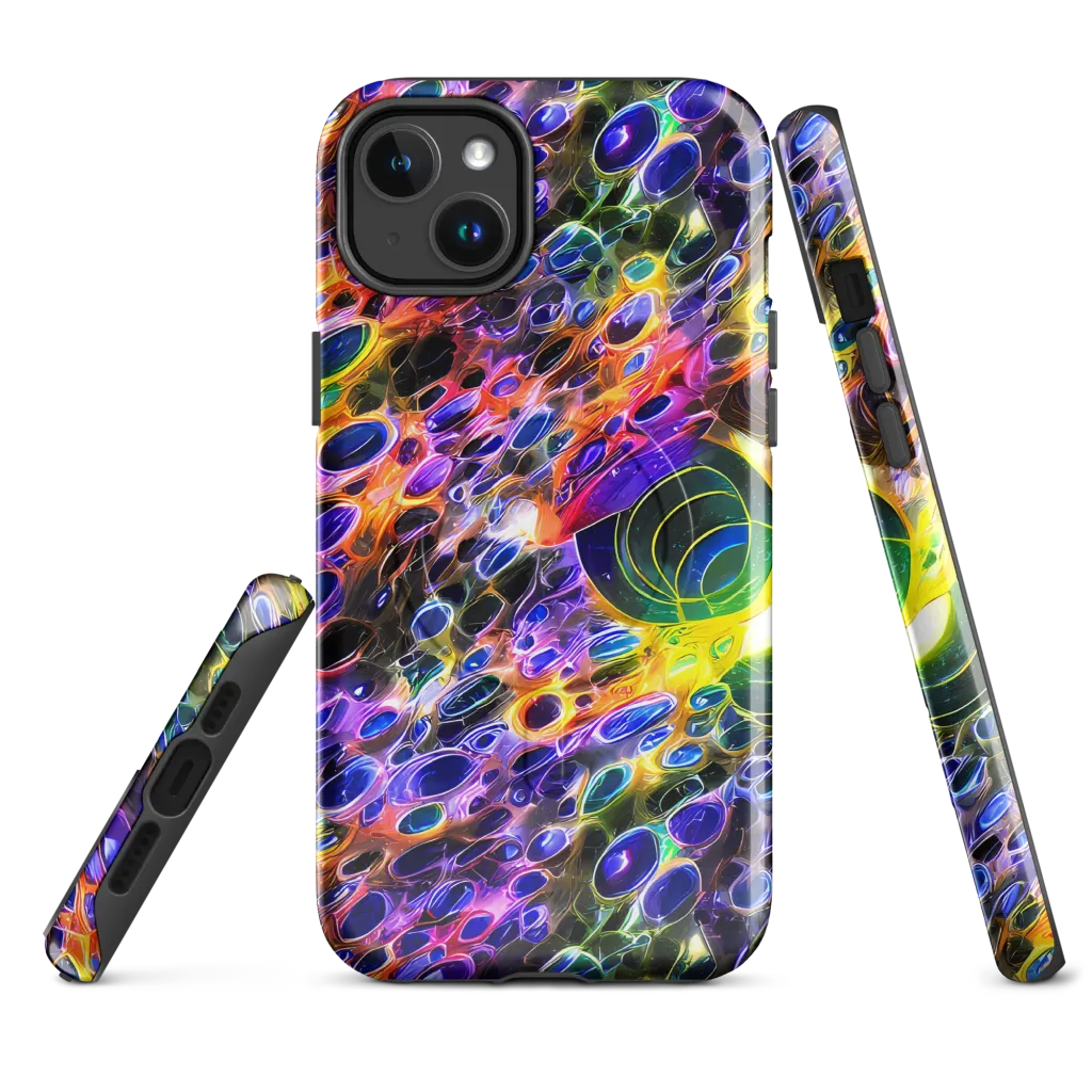 Neon Orbits on MagSafe Tough Case for iPhone® — Front
