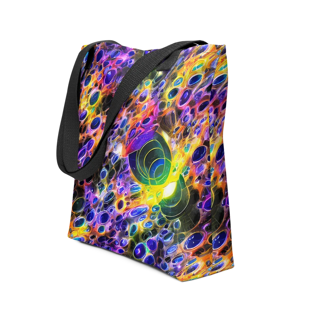 Neon Orbits on Tote Bag — Front