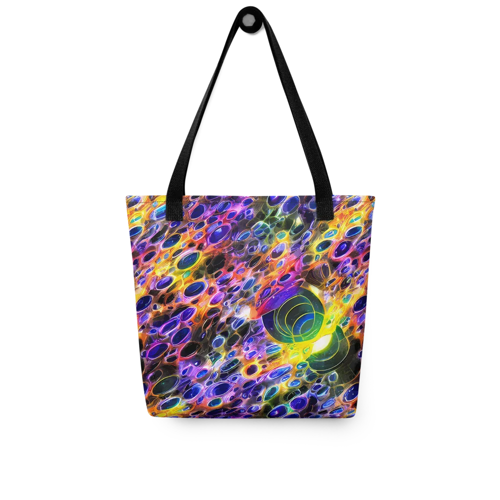 Neon Orbits on Tote Bag — Front