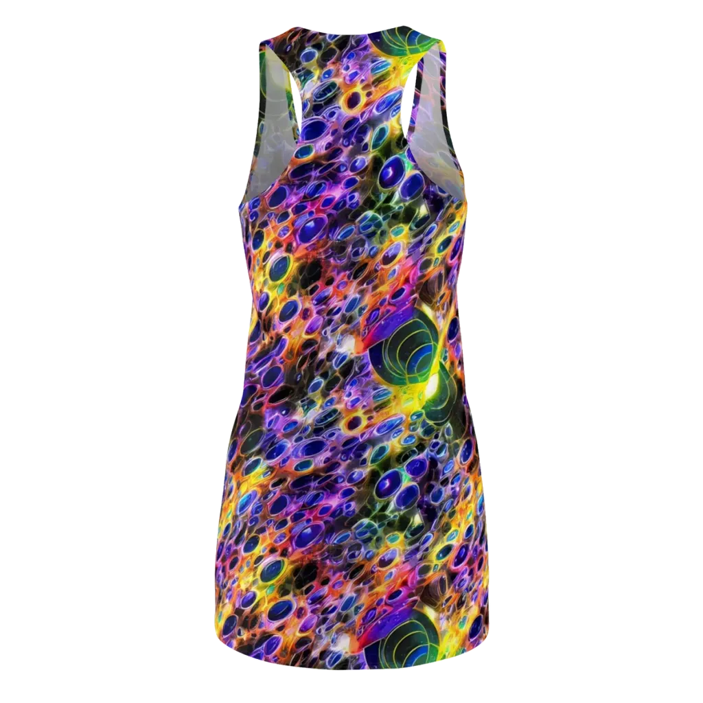 Neon Orbits on Racerback Dress — Back