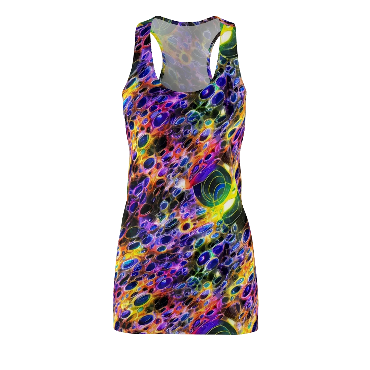 Neon Orbits on Racerback Dress — Front