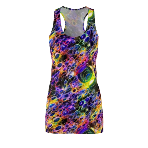 Neon Orbits on a Racerback Dress