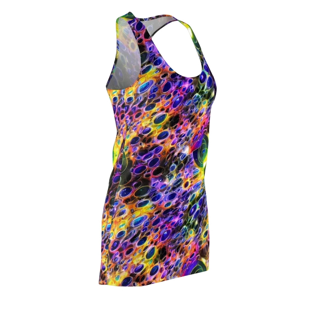 Neon Orbits on Racerback Dress — Front Side