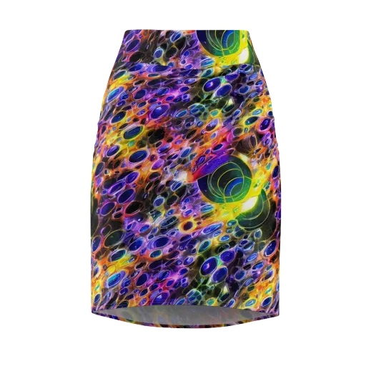 Neon Orbits on a Pencil Skirt