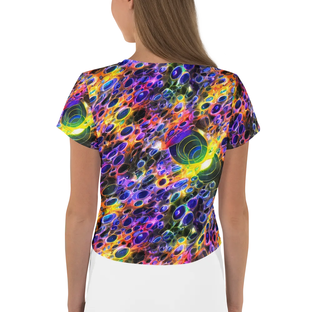 Neon Orbits on Crop Tee — Back