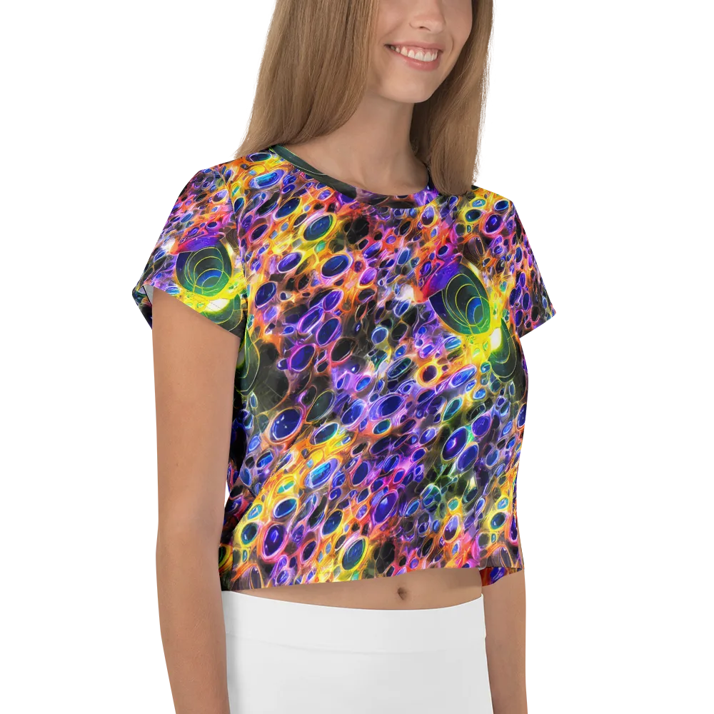 Neon Orbits on Crop Tee — Right