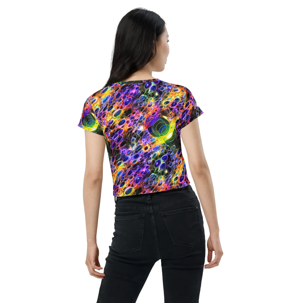 Neon Orbits on Crop Tee — Back