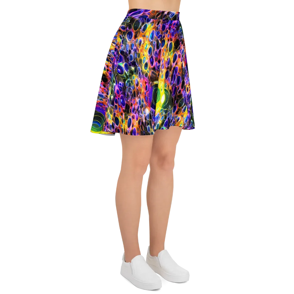 Neon Orbits on Skater Skirt — Right