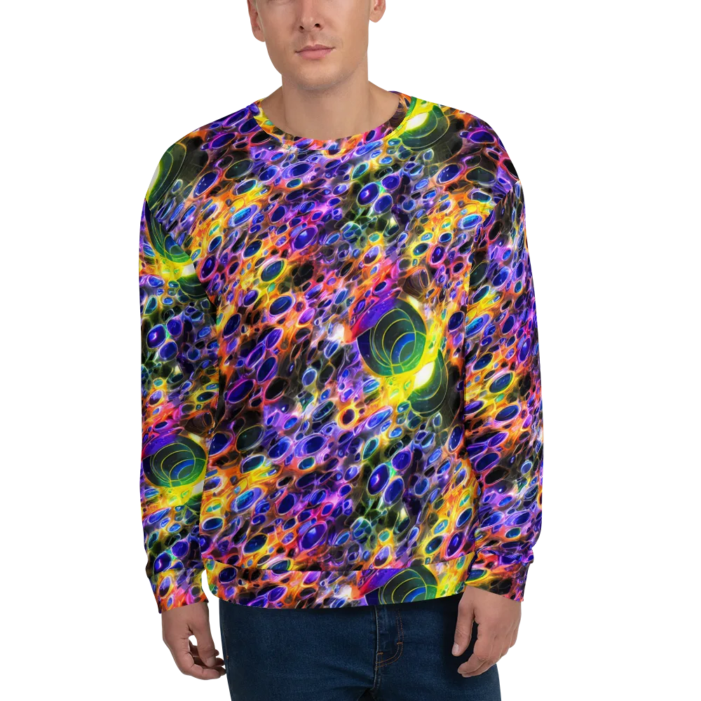 Neon Orbits on Sweatshirt — Front