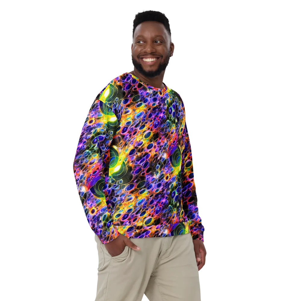 Neon Orbits on Sweatshirt — Front