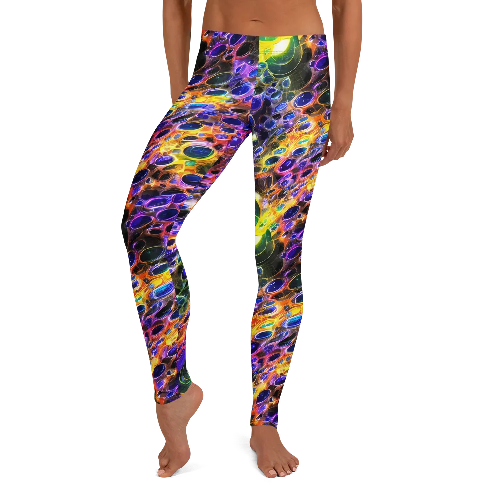 Neon Orbits on Leggings — Front