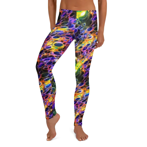 Neon Orbits on a Leggings
