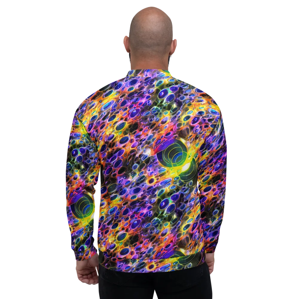 Neon Orbits on Bomber Jacket — Back