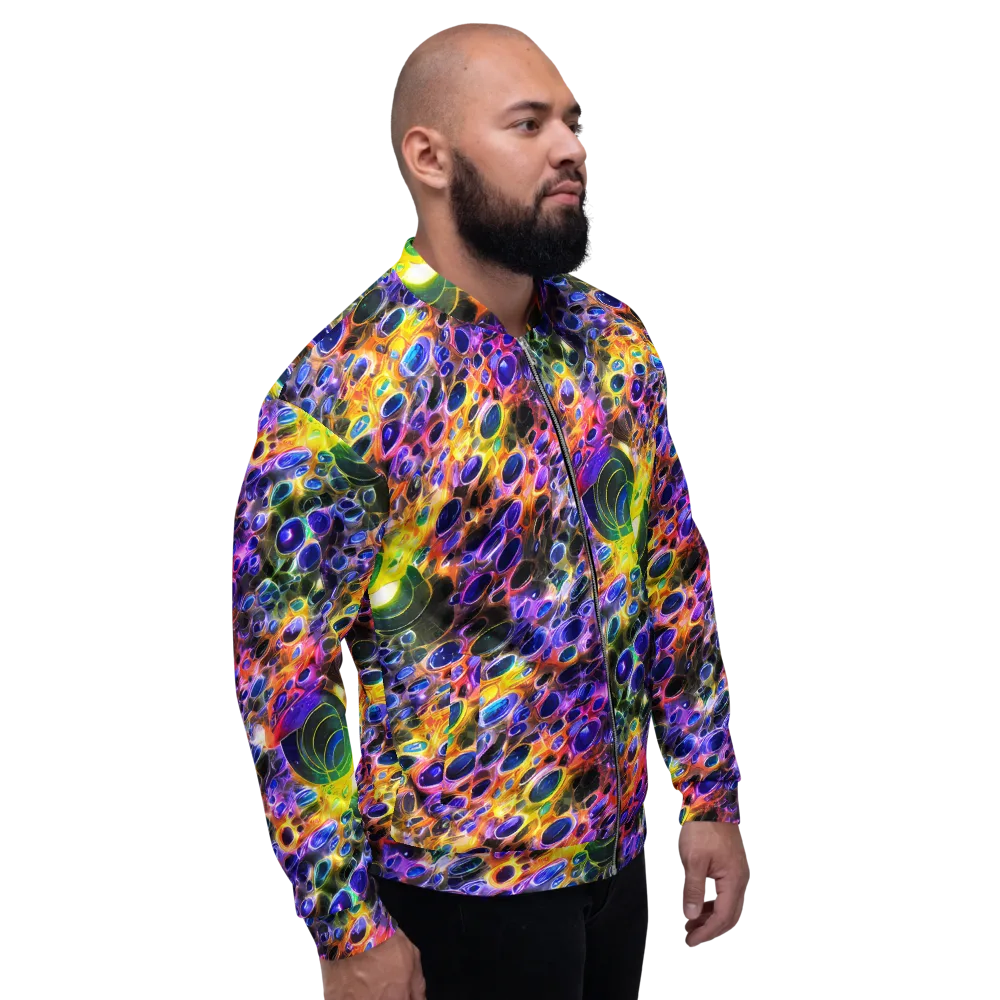 Neon Orbits on Bomber Jacket — Right