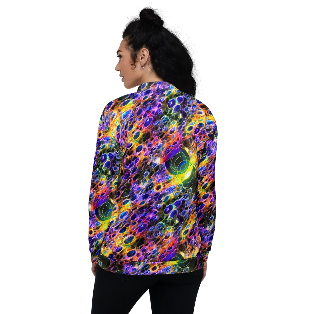 Neon Orbits on Bomber Jacket — Back