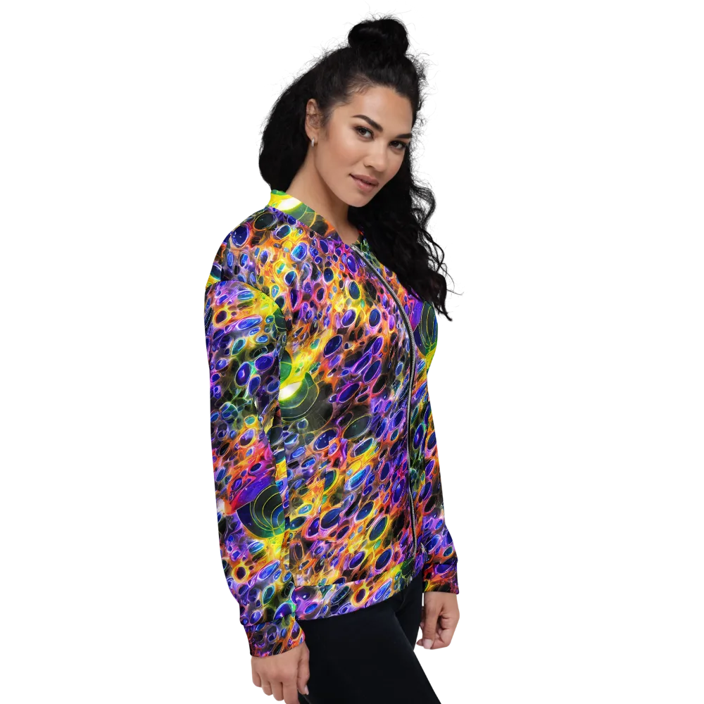 Neon Orbits on Bomber Jacket — Right