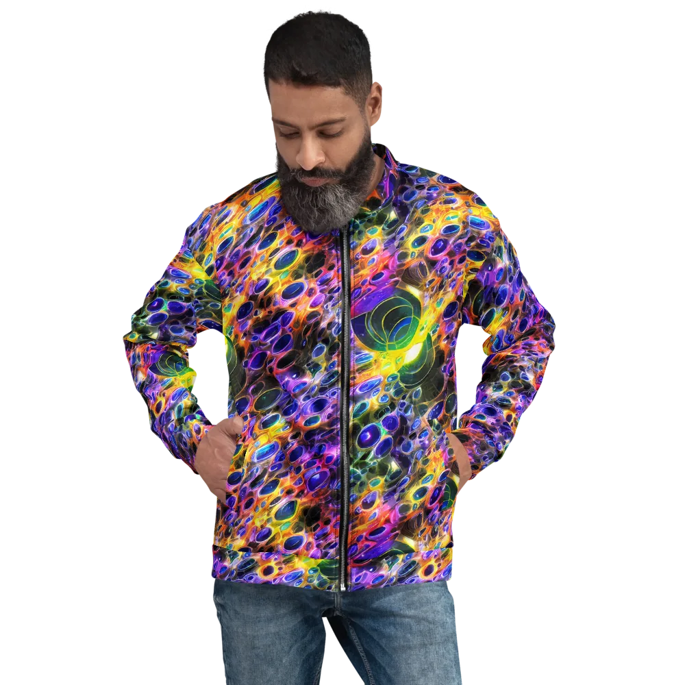 Neon Orbits on Bomber Jacket — Front