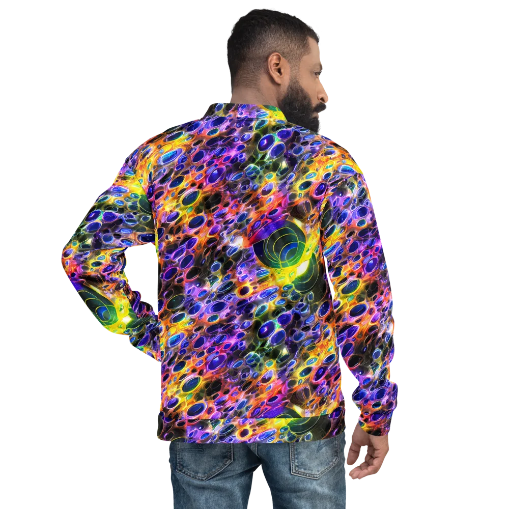 Neon Orbits on Bomber Jacket — Back