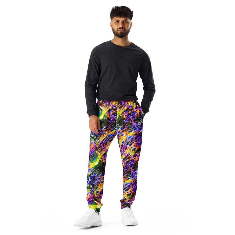 Neon Orbits on Men's Joggers — Front